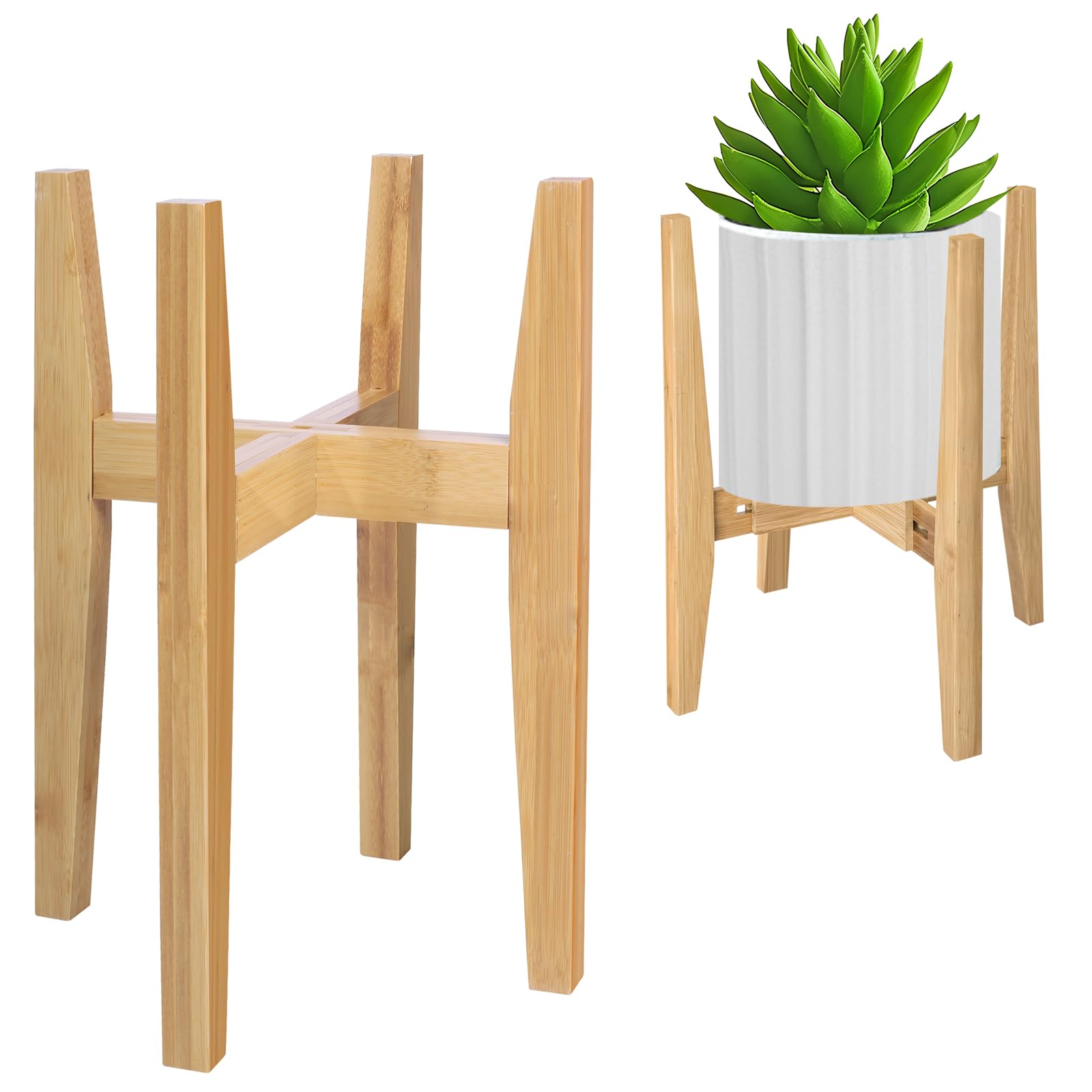 Rnined plant stand indoor display for pots, supports 8–12 inch pots securely.