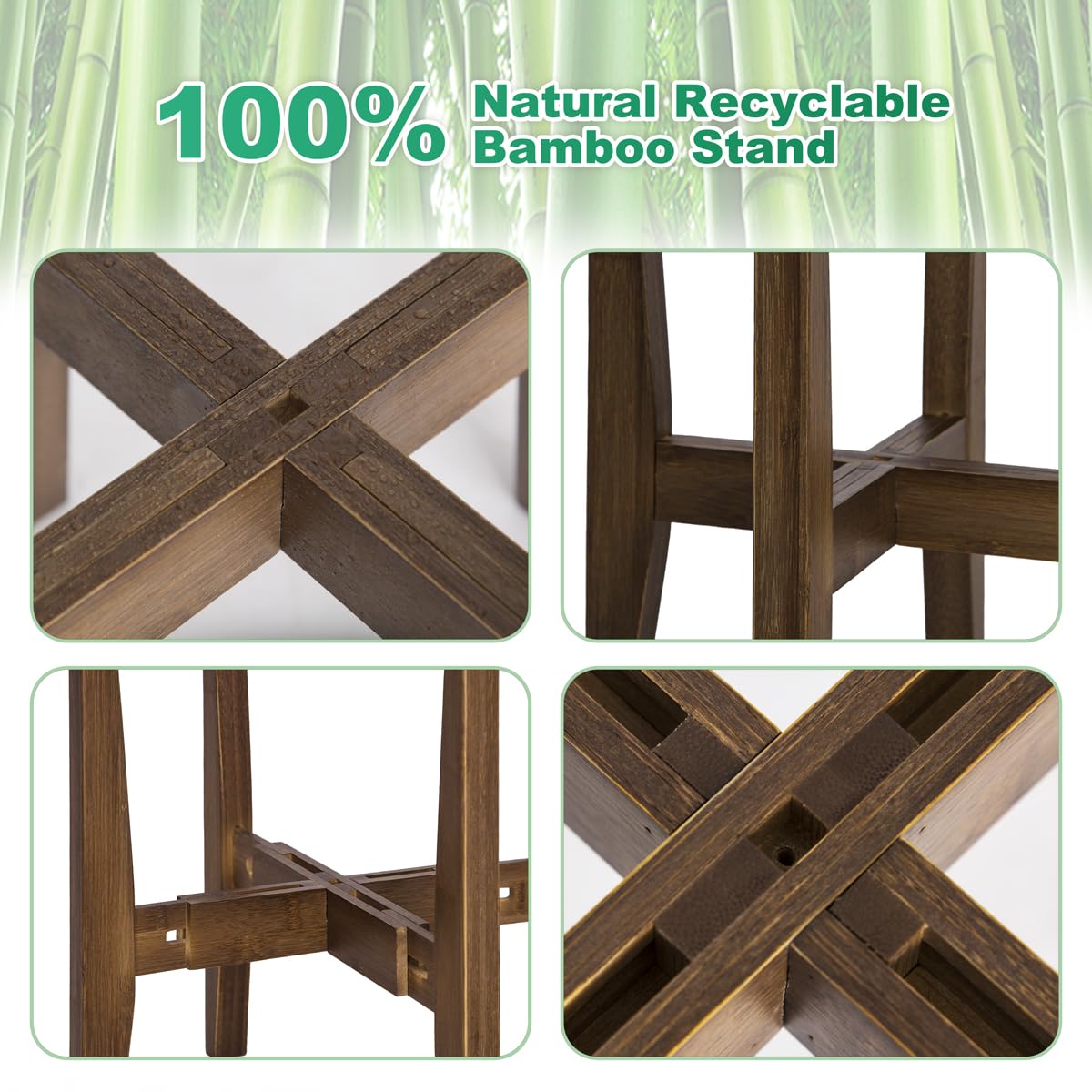 Rnined plant stand supports up to 120 lb for stable display of heavy pots