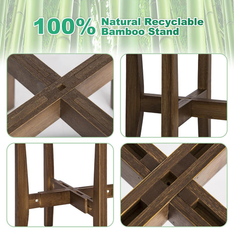 Rnined plant stand supports up to 120 lb for stable display of heavy pots