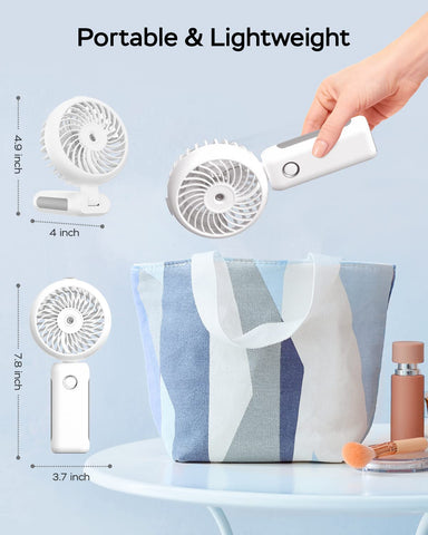 RNKRUN USB rechargeable 4000mAh battery powers long-lasting cool breeze.