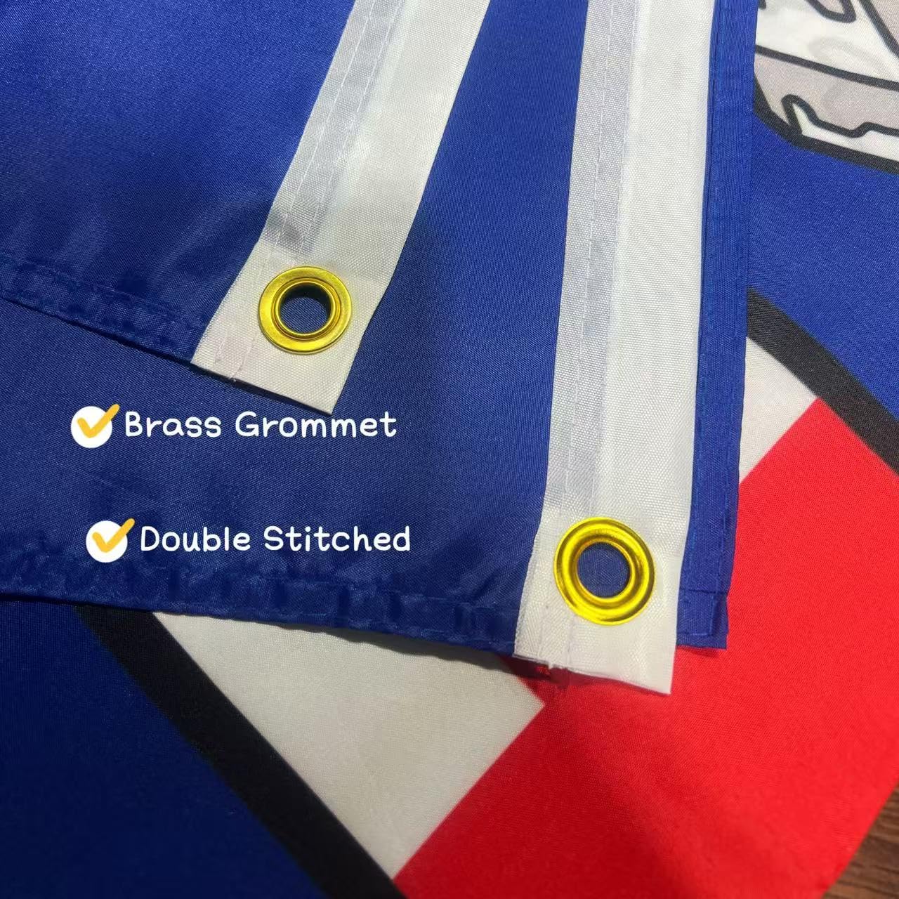 Versatile banner ready for indoor or outdoor hanging