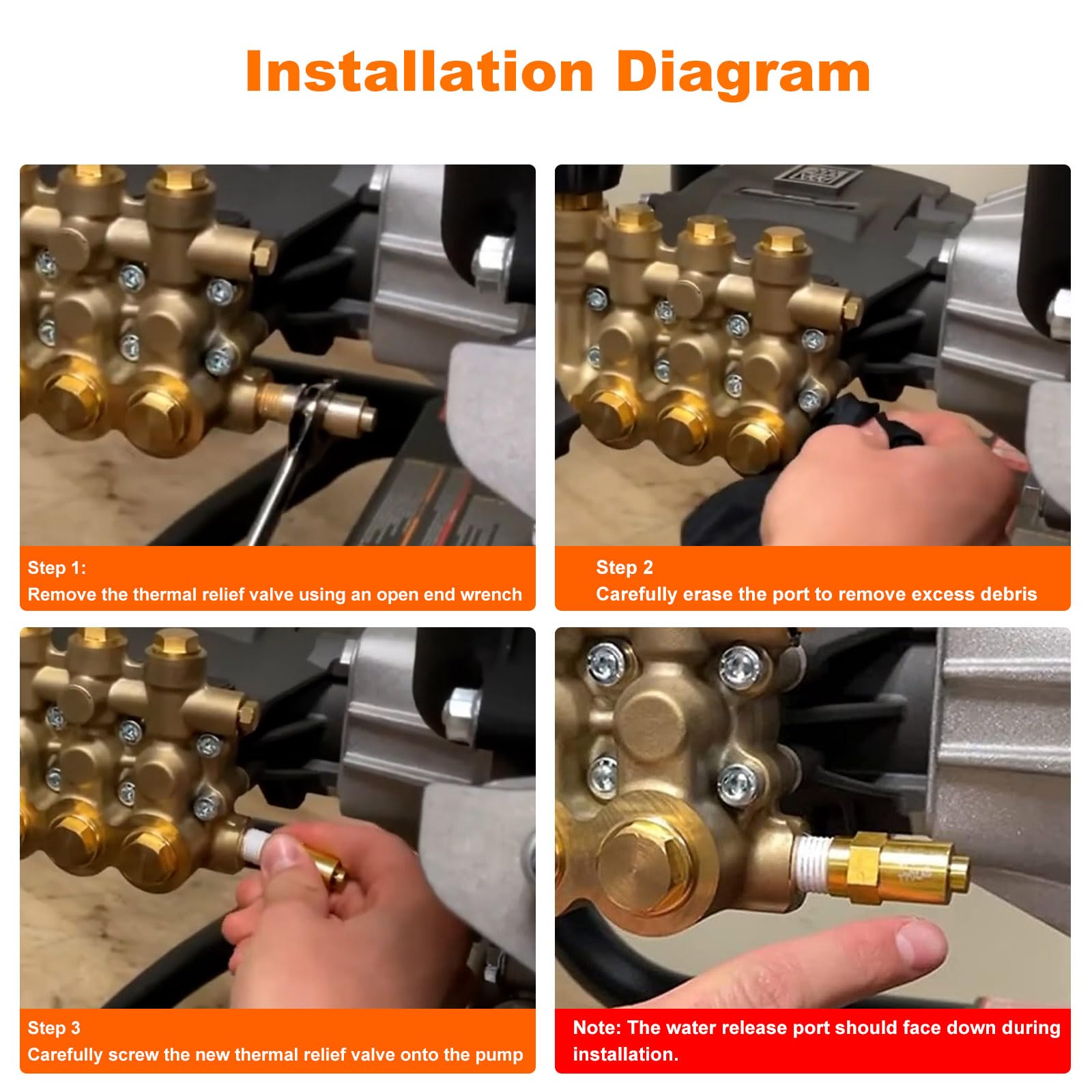 RO6G 1/4 inch NPT connection valve, compatible with common fittings.