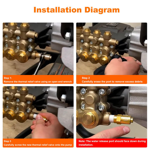 RO6G 1/4 inch NPT connection valve, compatible with common fittings.