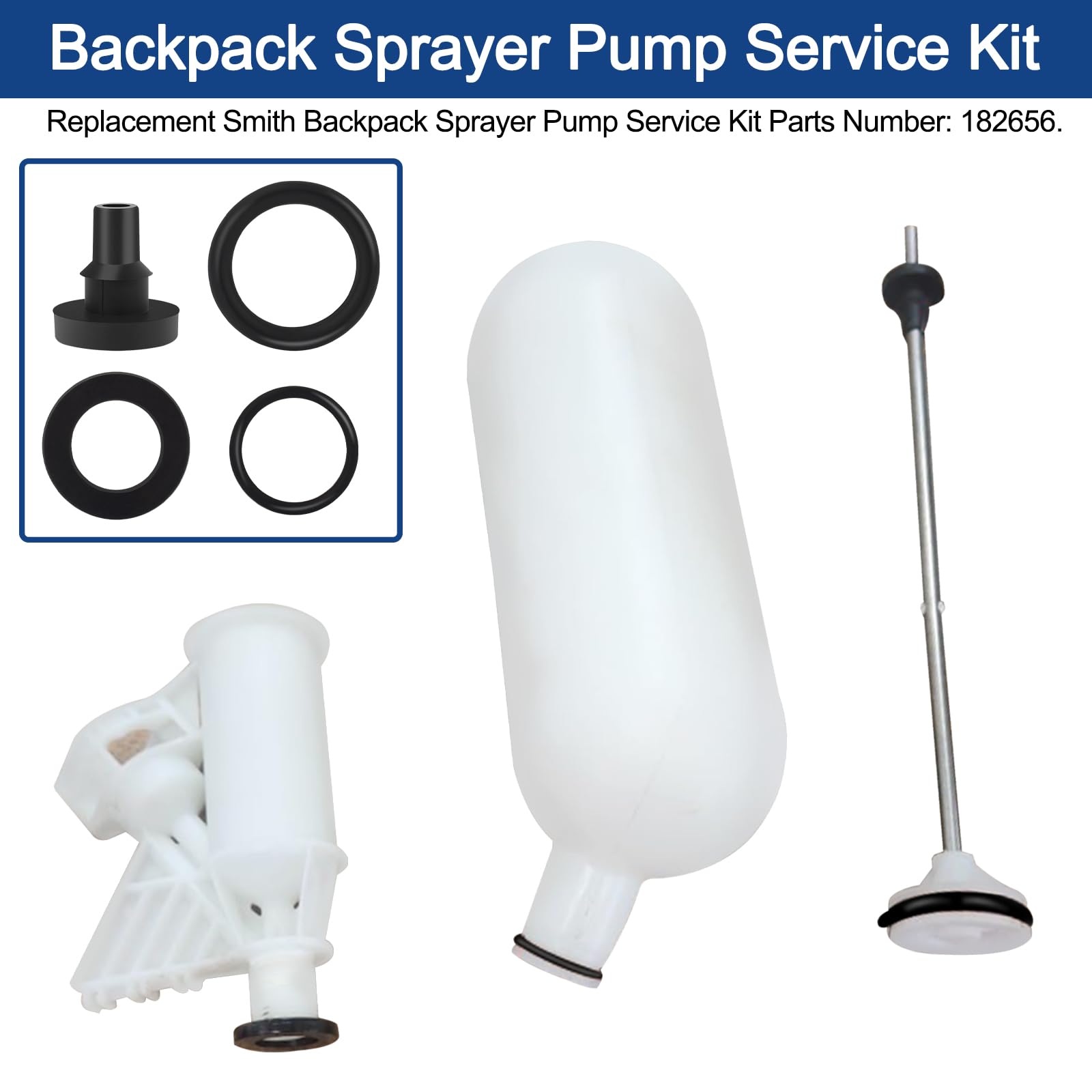 RO6G 182656 pump service kit components including seals and grommet for leak prevention