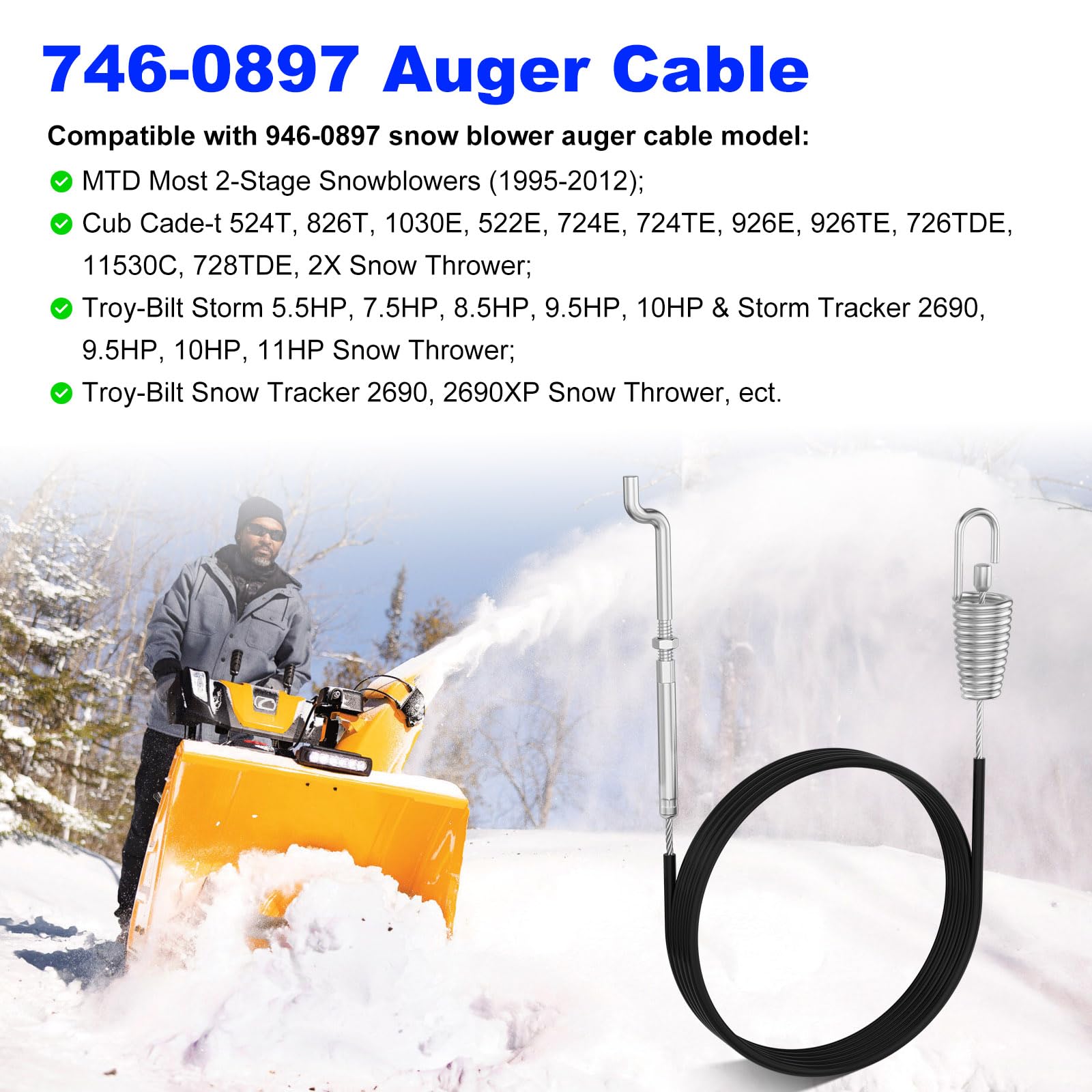 Z-bend end detail on RO6G 946-0897 auger cable