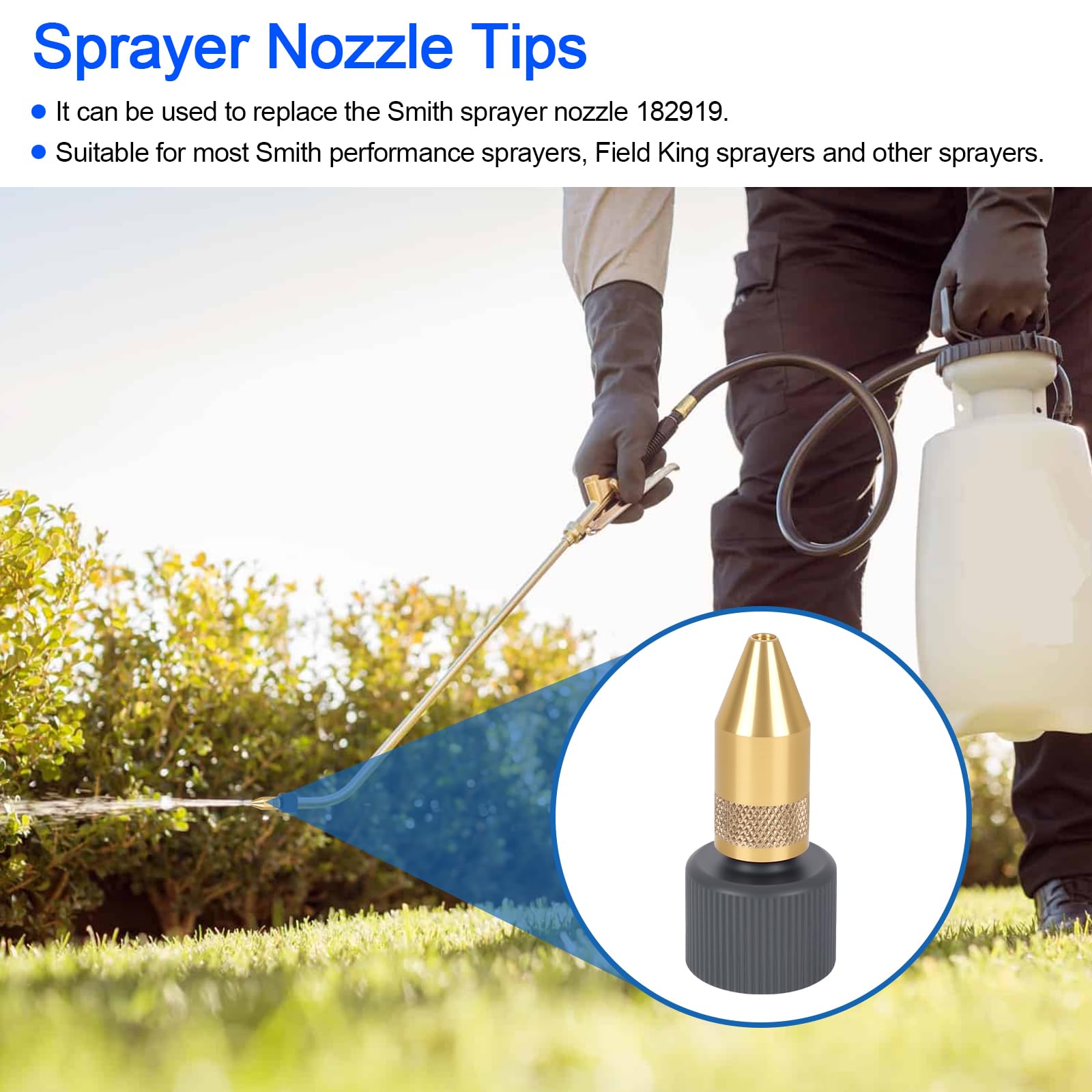 RO6G 182919 built-in gasket nozzle tip reducing leaks during use.
