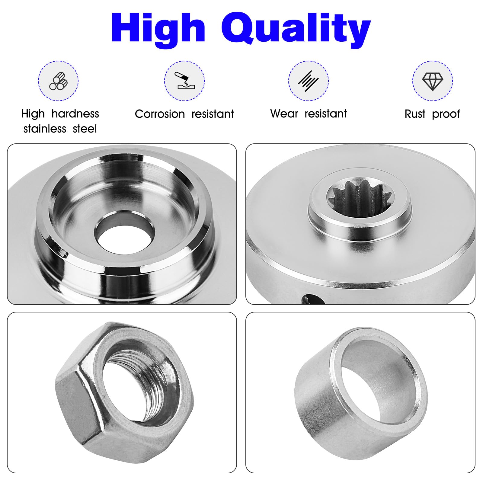RO6G blade hardware kit with mounting plates and shaft adapters for versatile fitting