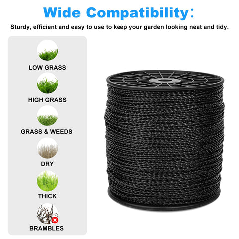 RO6G commercial nylon 3-layer line for tougher yard work.