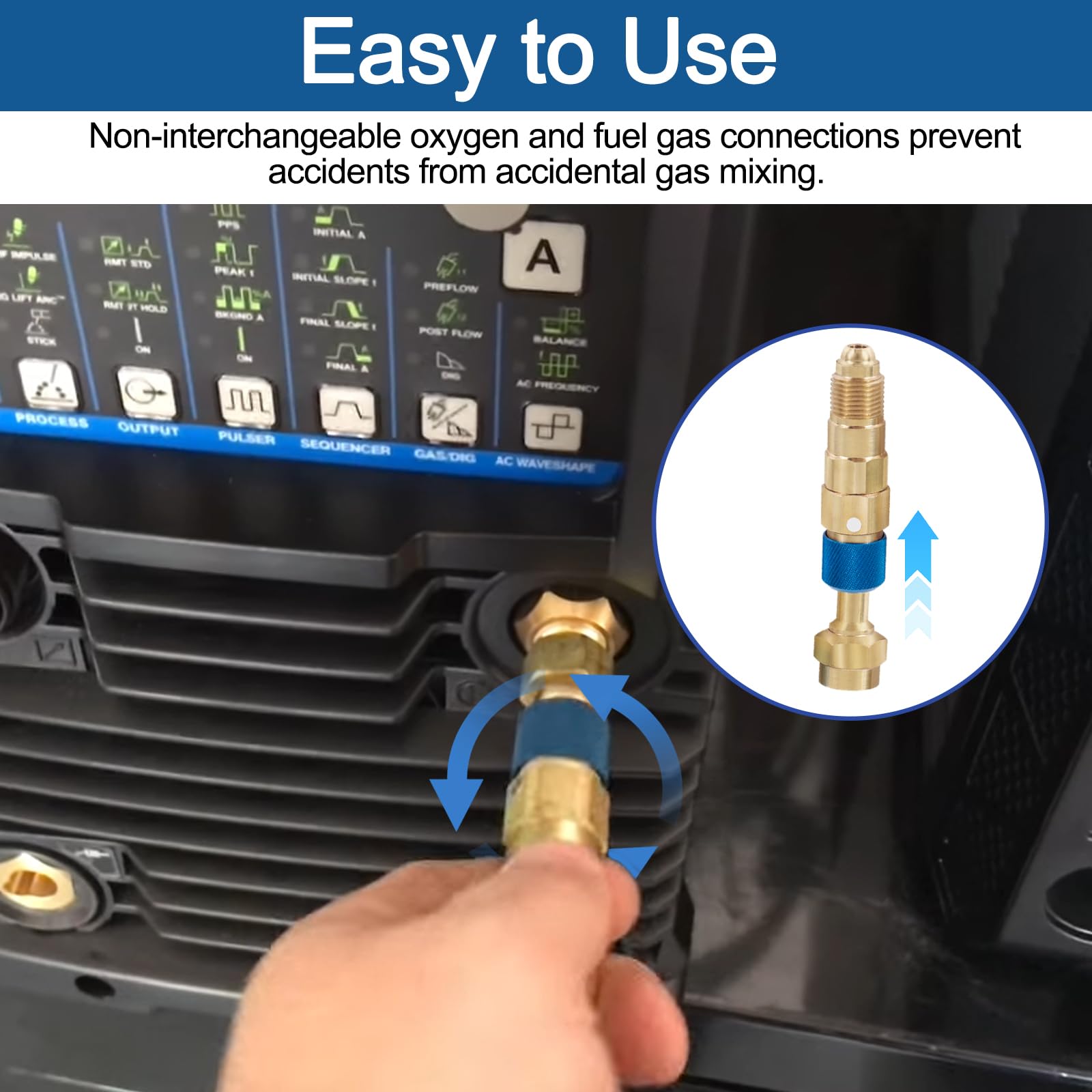 RO6G QDB33 color-coded fittings prevent cross-use and boost safety