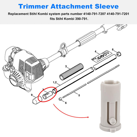 RO6G sleeve fits Stihl Kombi 390-791 and multiple edger models for versatile use