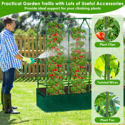 ROADPLUM garden gloves and instruction sheet for easy setup.