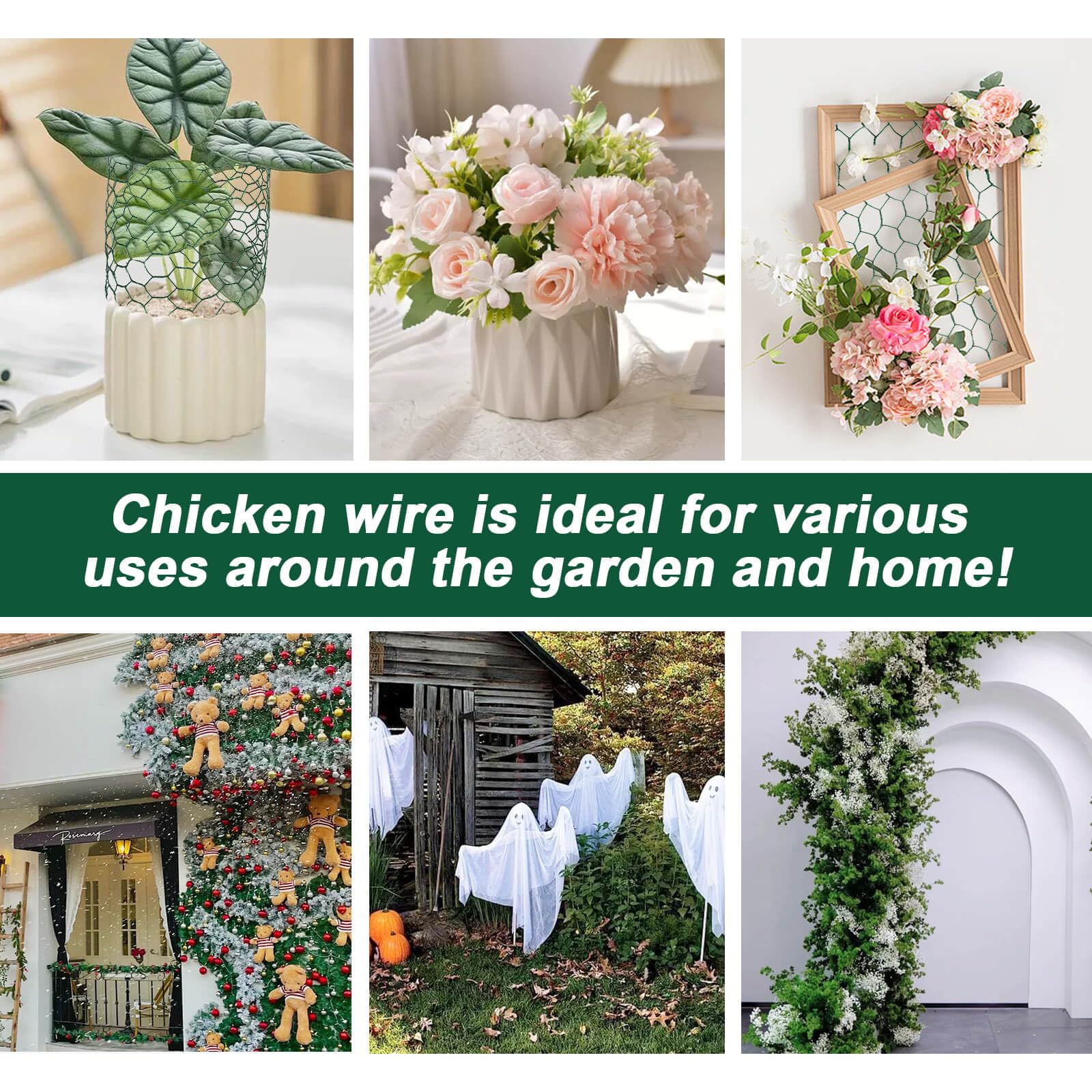 ROADPLUM garden protection netting for plant covers and decorative frames.