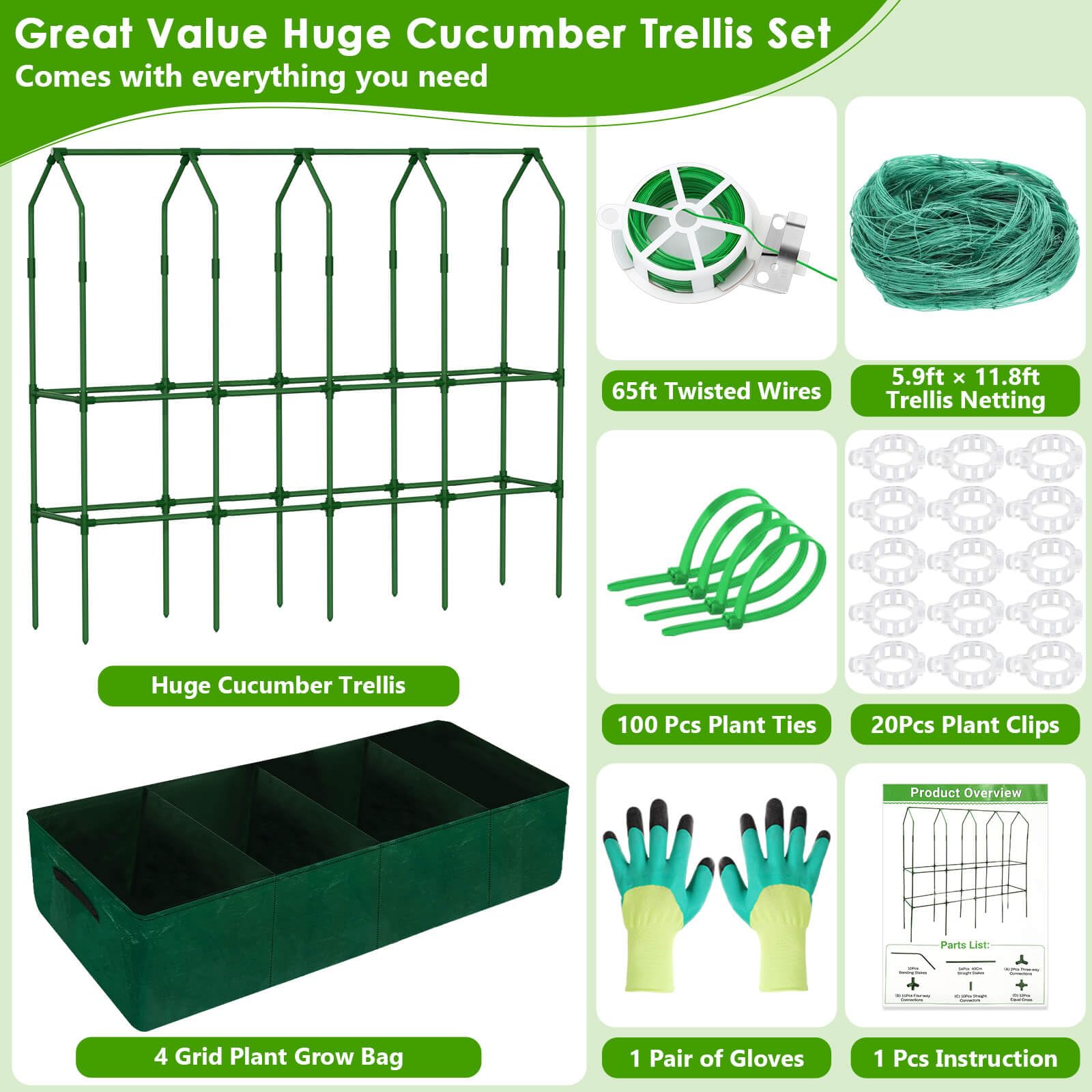 ROADPLUM heavy-duty climbing netting withstands heavy crops.