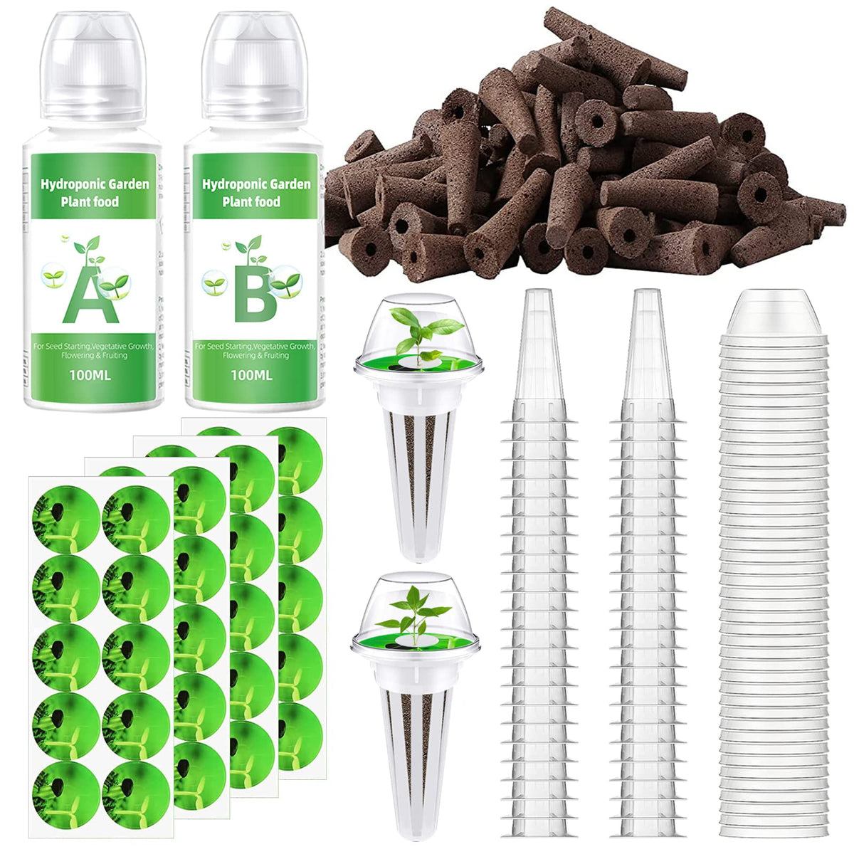 ROAESTKE 162-pcs seed pods kit for versatile hydroponics seed starting.