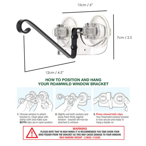 Weather-ready Roamwild feeder bracket maintaining grip in sun and rain