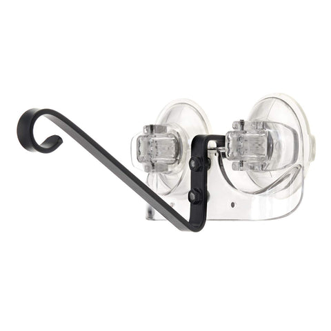 Roamwild window-mounted bird feeder bracket with dual suction cups for secure outdoor placement