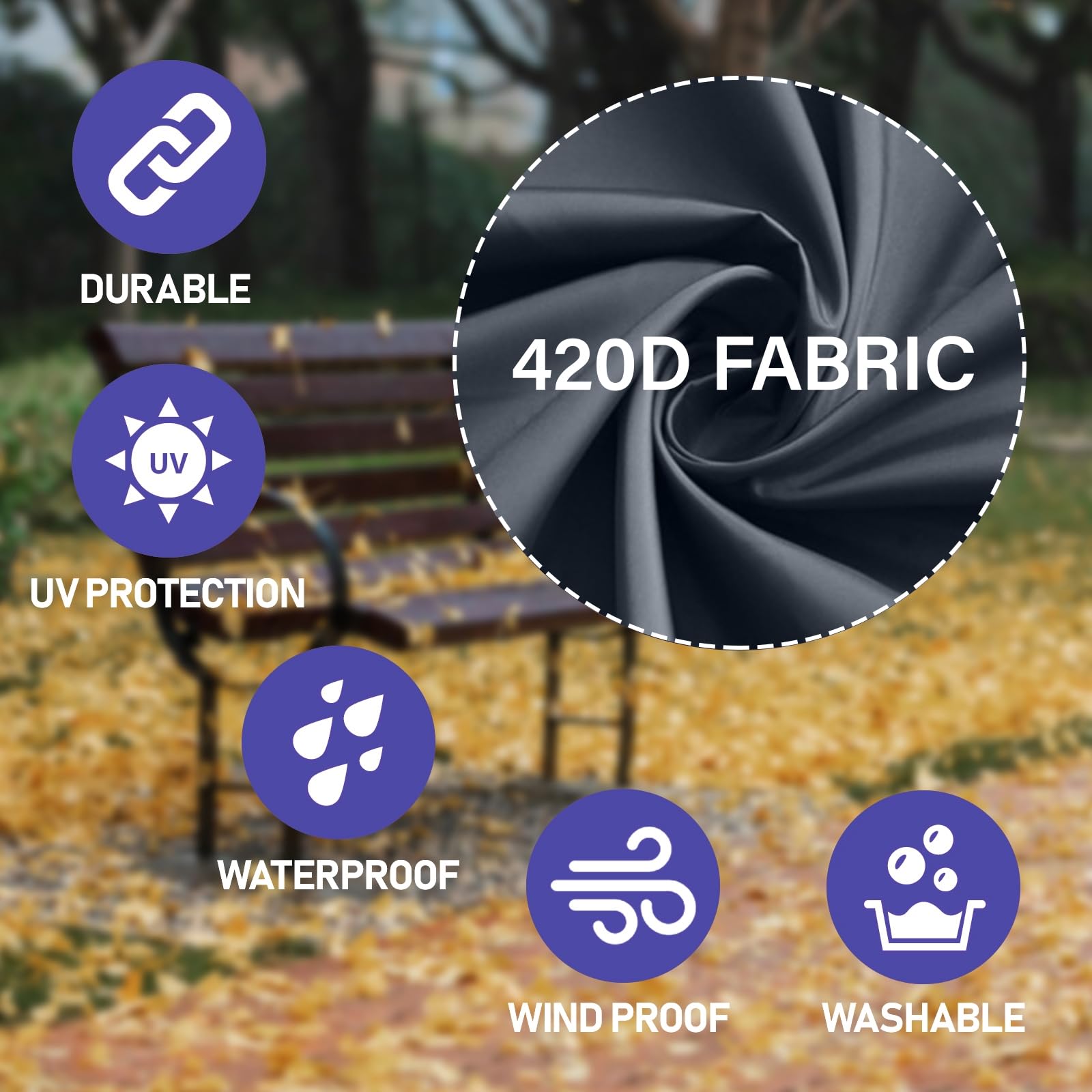 Roastove pressure washer cover with heavy-duty fabric and PU back coating for long-lasting protection.