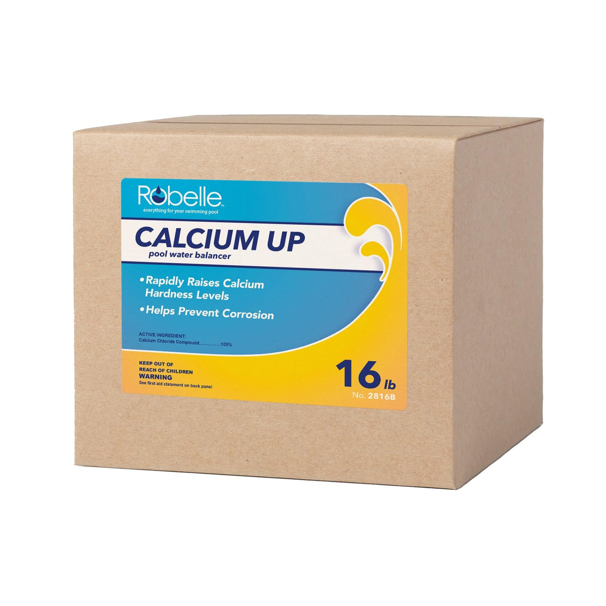 Robelle Calcium Up granules dissolving in water to raise pool hardness safely