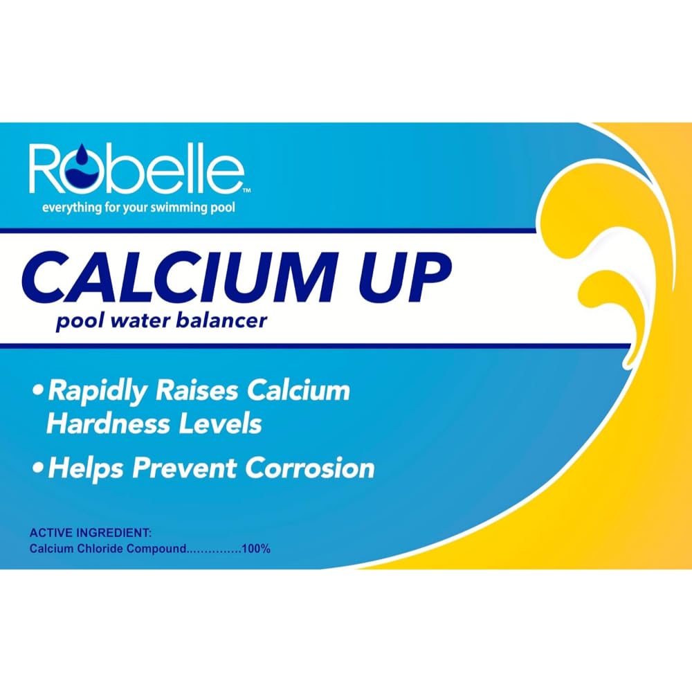Robelle calcium up granules poured around a circulating pool to raise hardness.