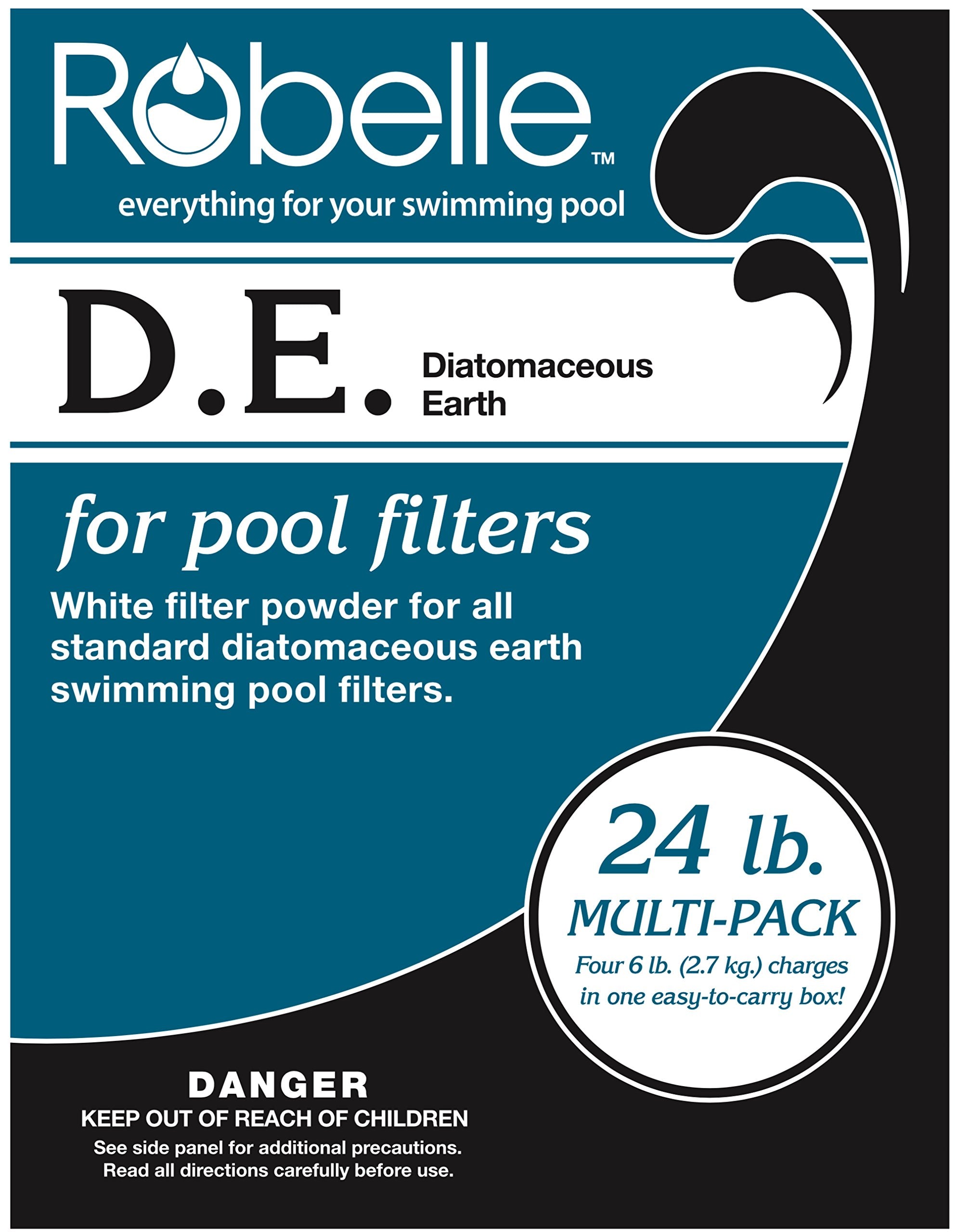 Measuring Robelle DE powder for proper dosing and clean water.