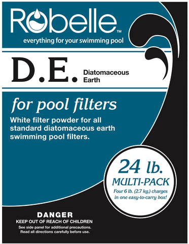 Measuring Robelle DE powder for proper dosing and clean water.