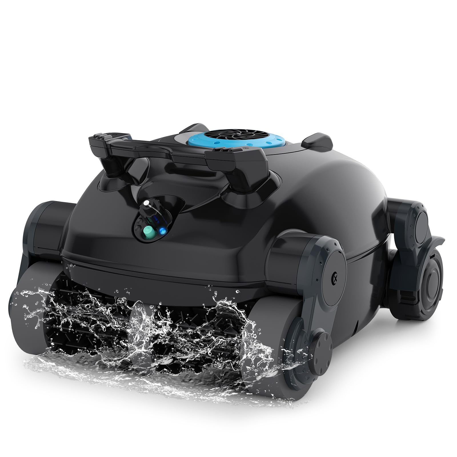 ROBOKLEEN X1 cordless pool cleaner on wall-climbing action for deep pool cleaning