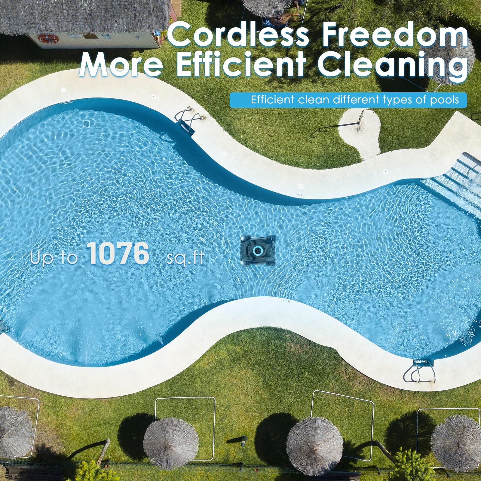 ROBOKLEEN X1 quick-drain flap enables effortless removal after cleaning