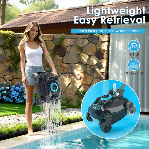 ROBOKLEEN X1 smart navigation ensuring complete coverage across pool shapes