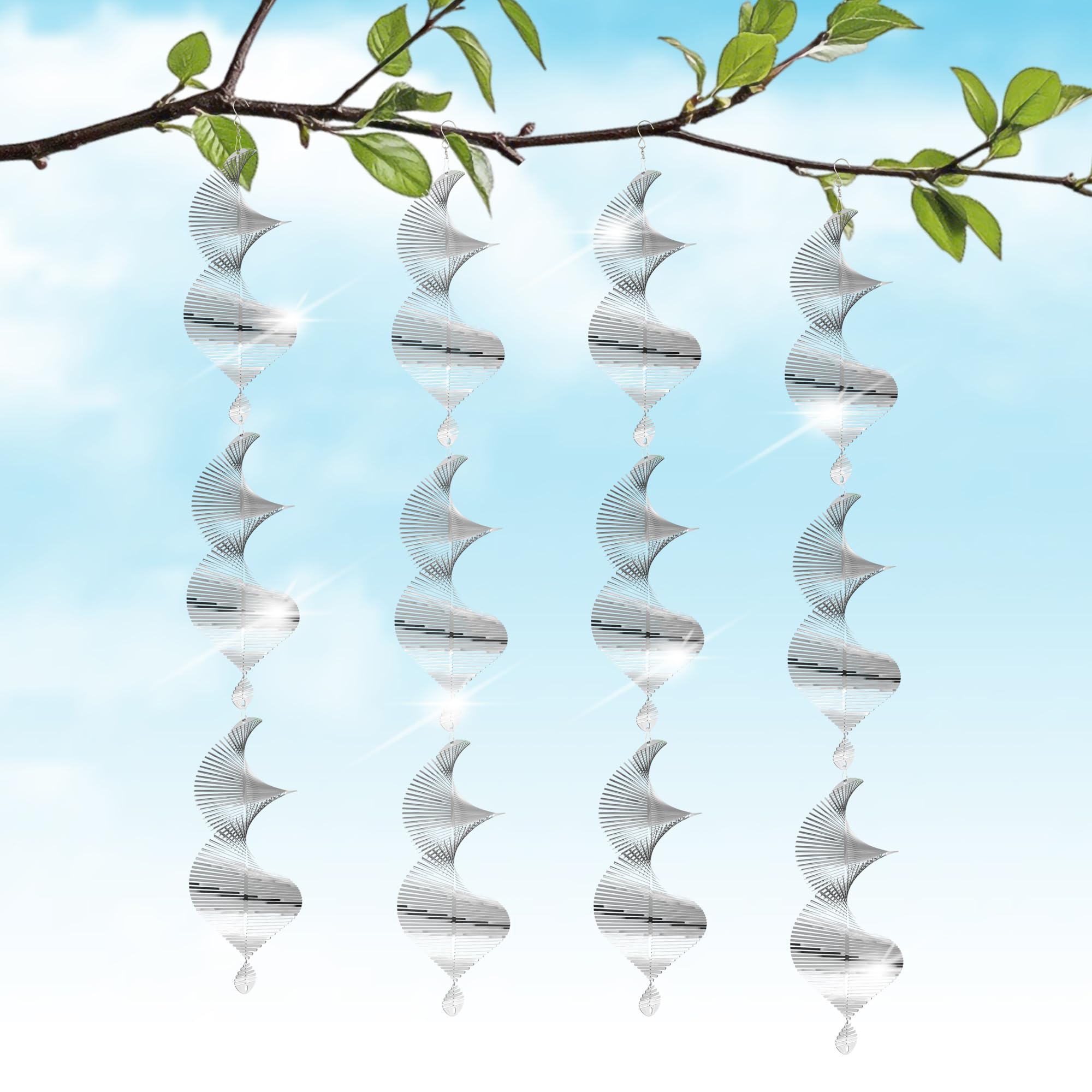 ROCKFEELTEE reflective-bird-deterrents-outside shine to deter birds humanely