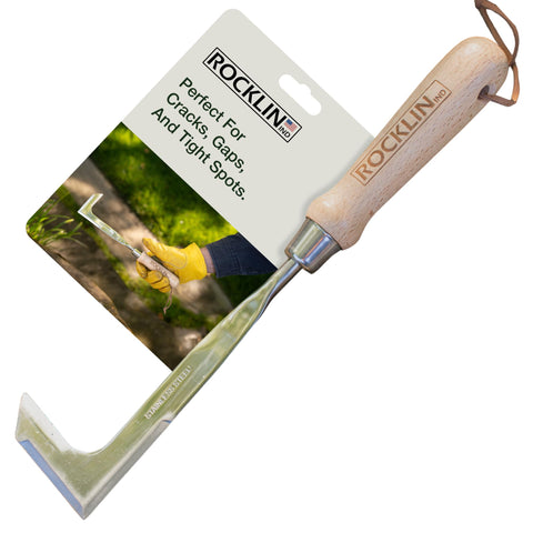Rocklin Crack Weeder 13-inch stainless blade for precise weed removal between pavers.