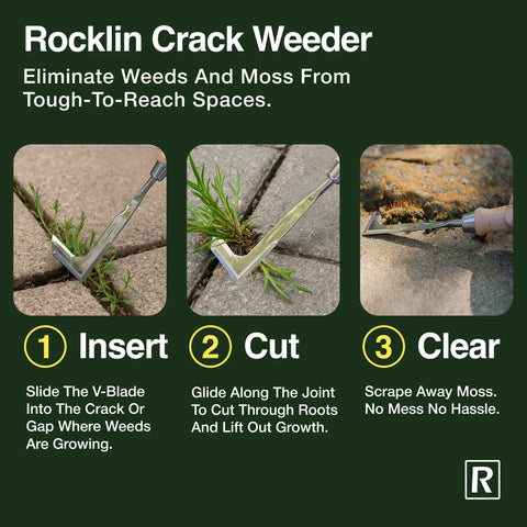Rocklin Crack Weeder ideal for sidewalks and patios.