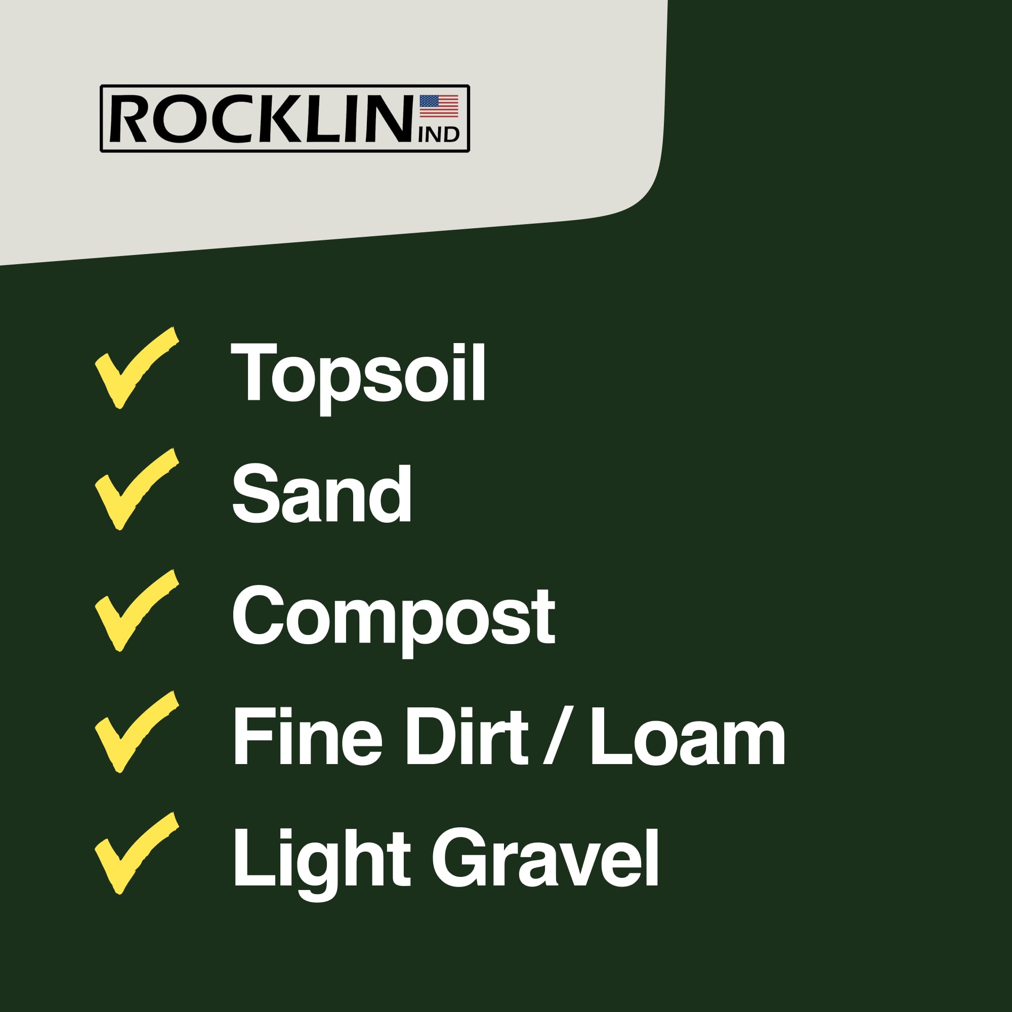 Rocklin Industry lawn leveling rake in rust-resistant stainless steel for durability outdoors