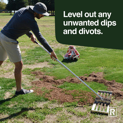 Rocklin Lawn Leveling Rake on sand pathways for a smoother surface