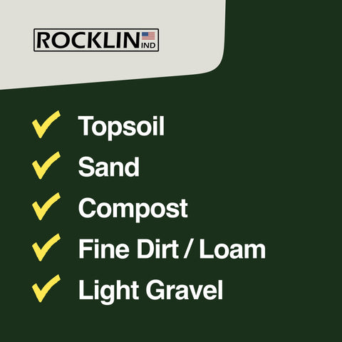 Rocklin Lawn Leveling Rake stainless steel construction resists rust during outdoor use