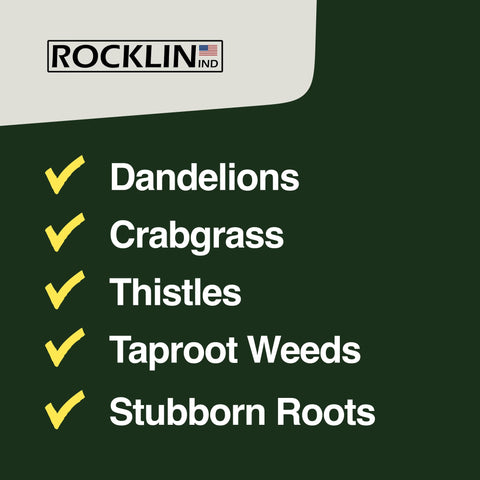 Rocklin foot pedal action drives claws into soil.