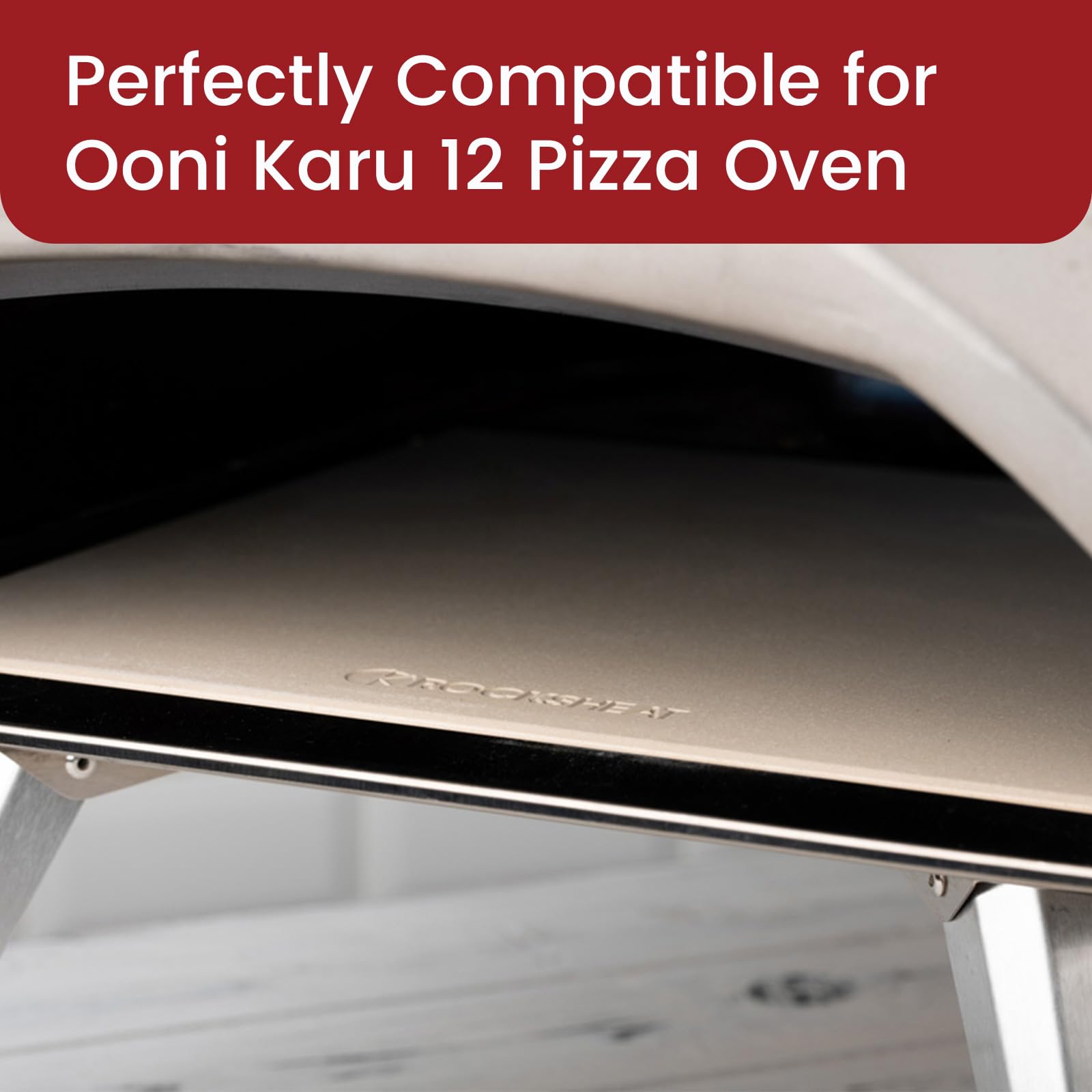 ROCKSHEAT 1400f-resistant stone withstands high heat for consistent baking results.
