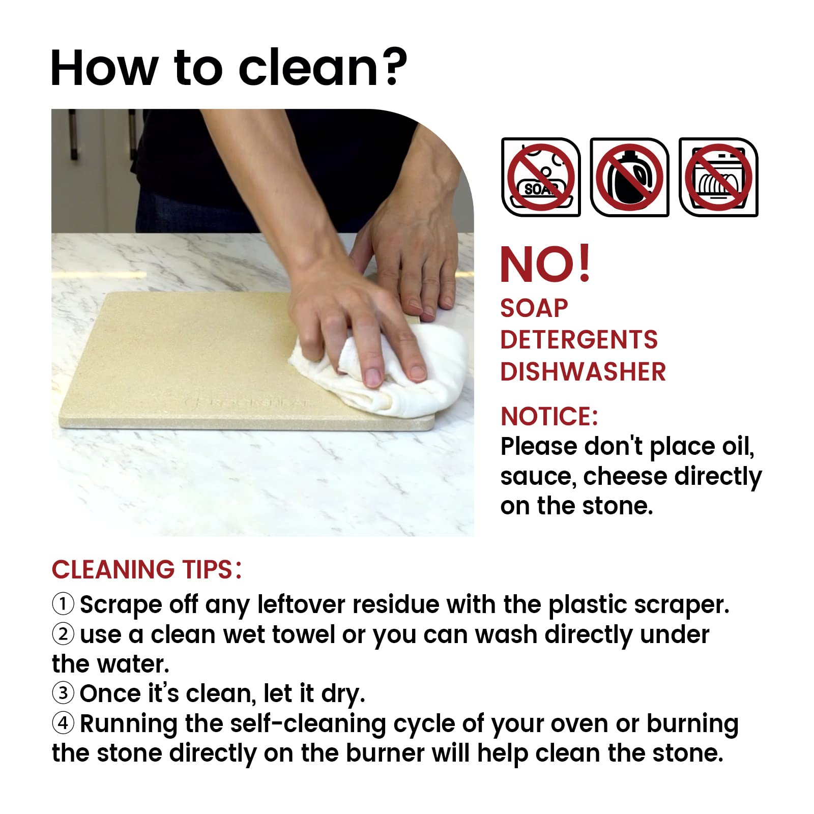 ROCKSHEAT bread-baking stone is versatile for breads, cookies, and reheating.