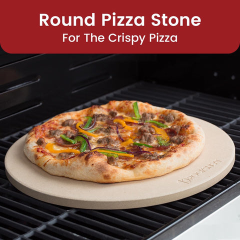 ROCKSHEAT cordierite baking stone delivering a crisp crust on baking surfaces.
