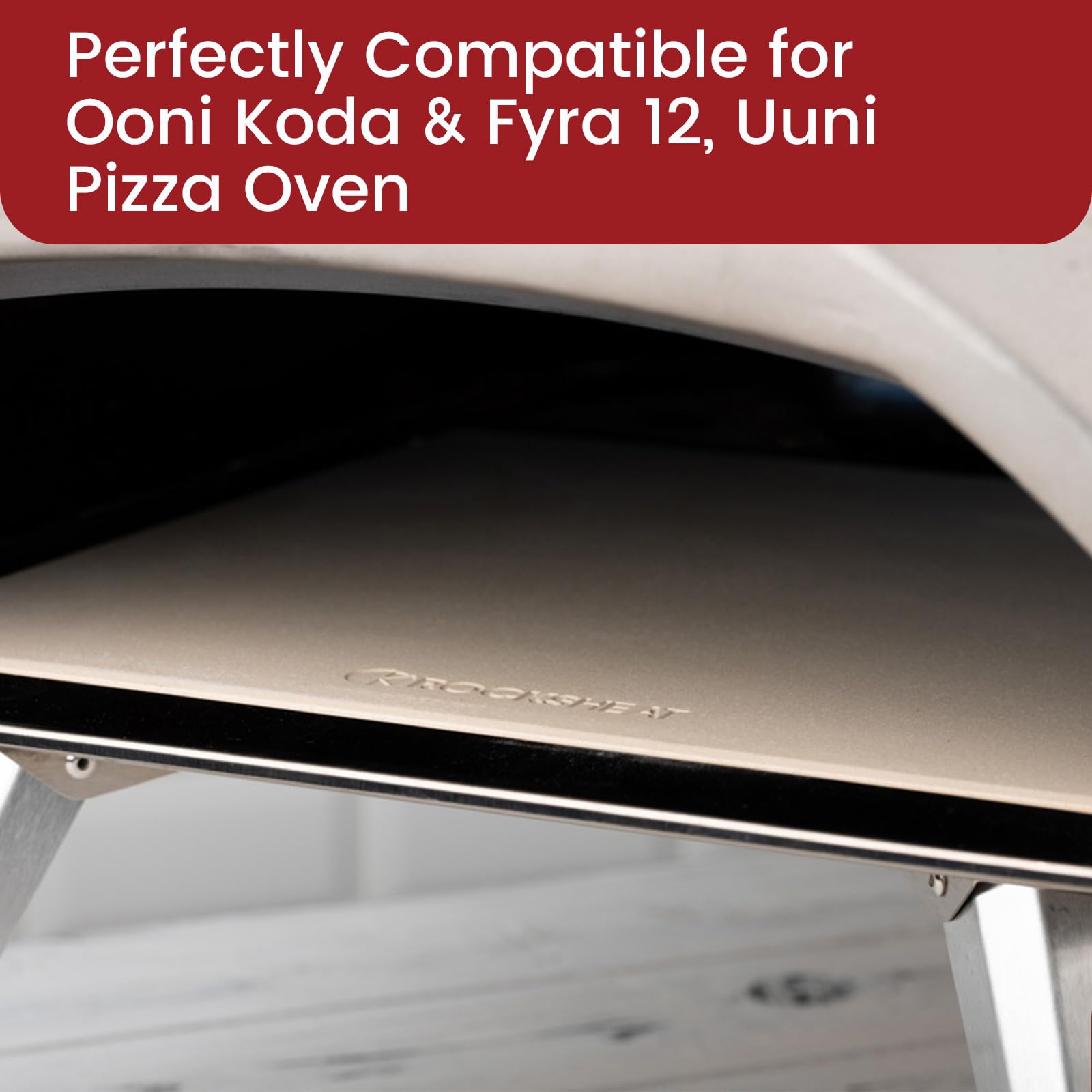 ROCKSHEAT crispy crust pizza stone demonstrates restaurant-quality results at home