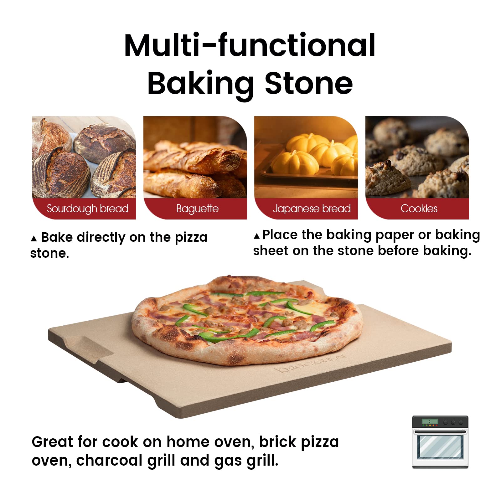 ROCKSHEAT stone demonstrates even heat distribution for consistent baking