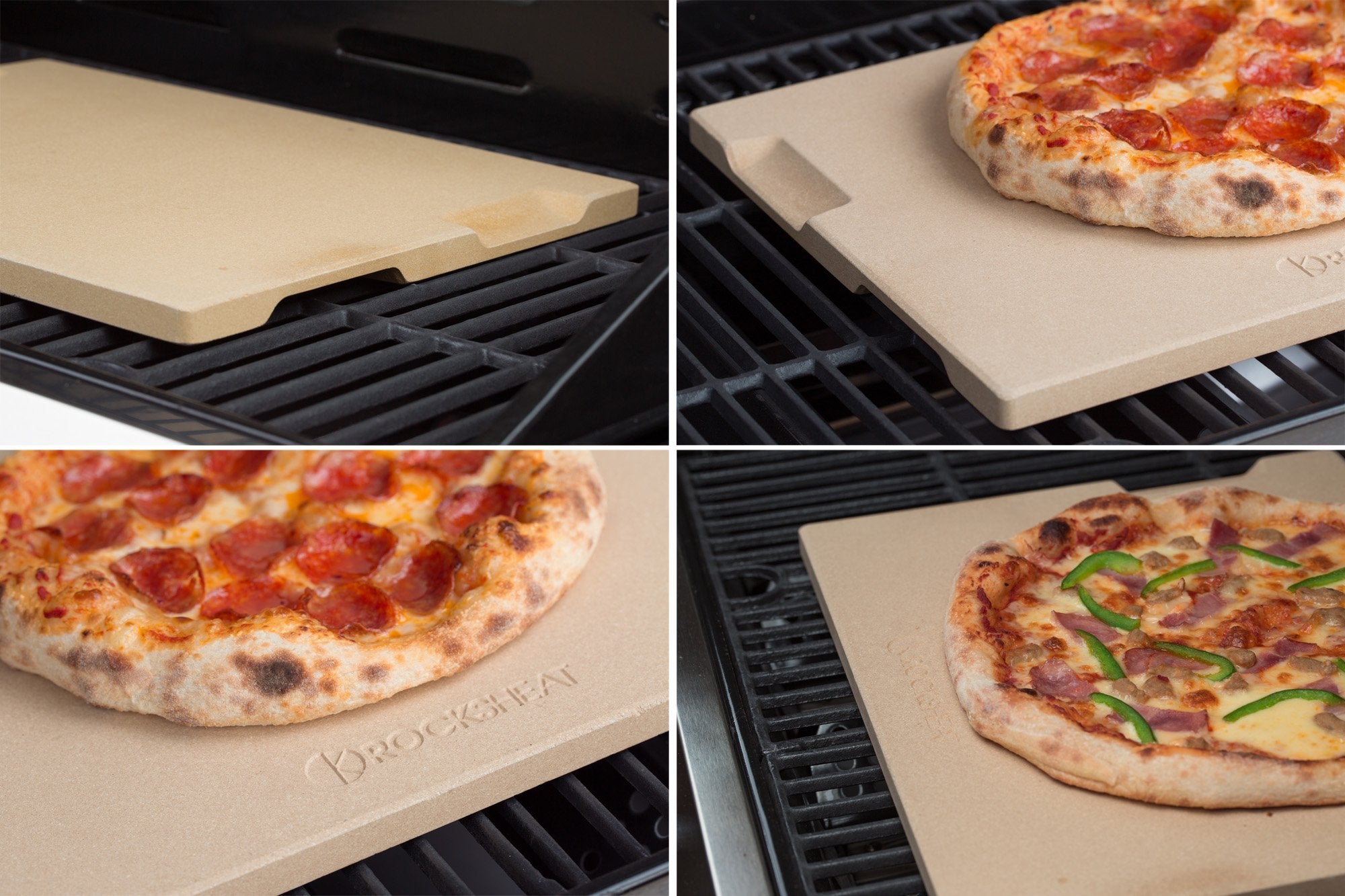 ROCKSHEAT versatile-use stone suits oven, grill, and BBQ.