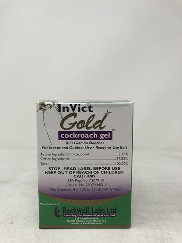 Rockwell Invict Gold bait attractants draw roaches to the gel for control.