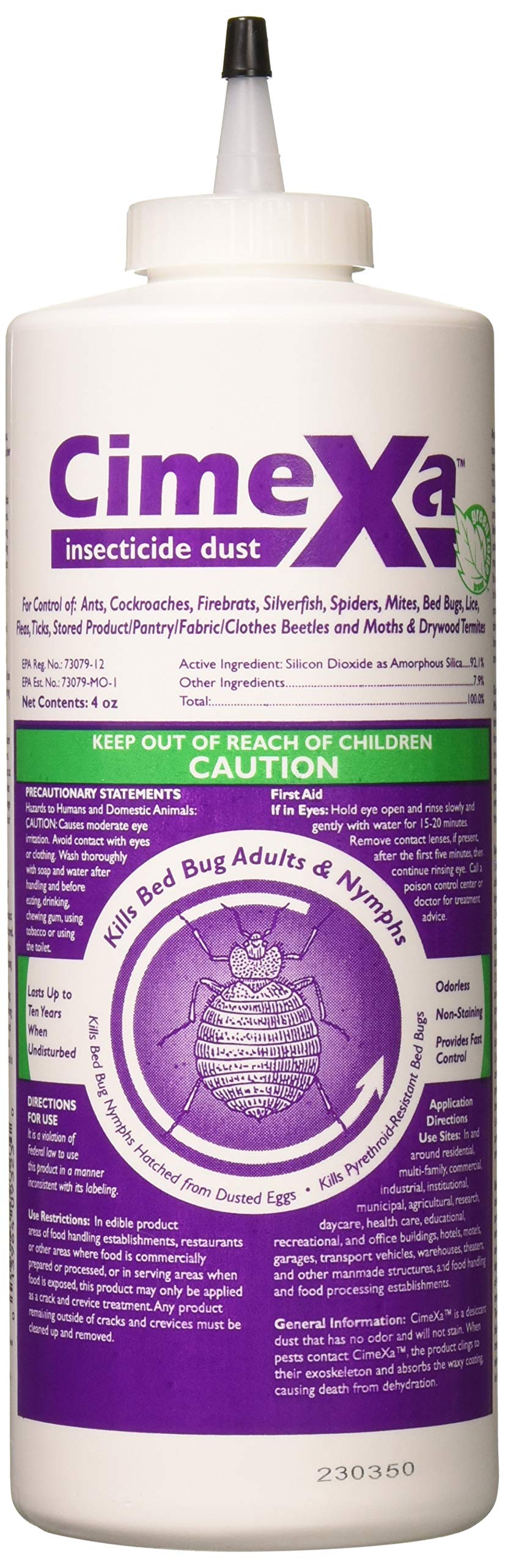 Rockwell Labs Cimexa Dust bottle for household pest control.