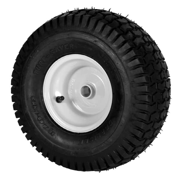 Rocky Mountain Goods 15x6-00-6 NHS lawn tire side with turf saver tread protects turf