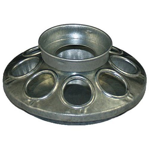 Rocky Mountain Goods Chick Feeder Base Jar Mount enables quick jar attachment for feeding.