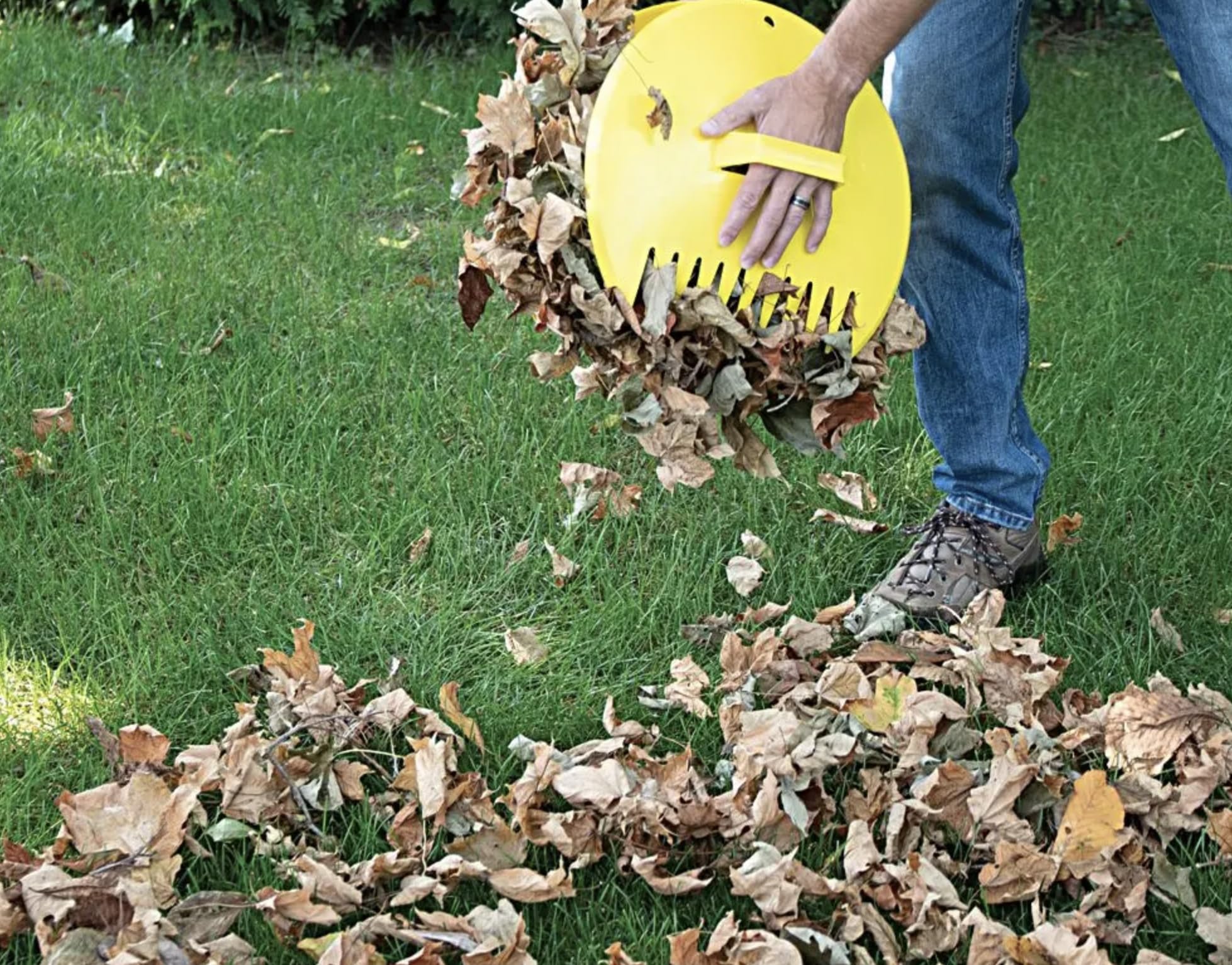 Rocky Mountain Goods collector scoops in action for enhanced visibility and pickup.