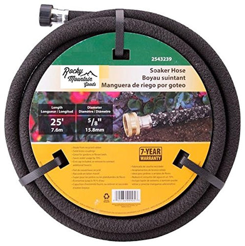 Rocky Mountain Goods soaker hose, heavy-duty rubber for efficient irrigation.
