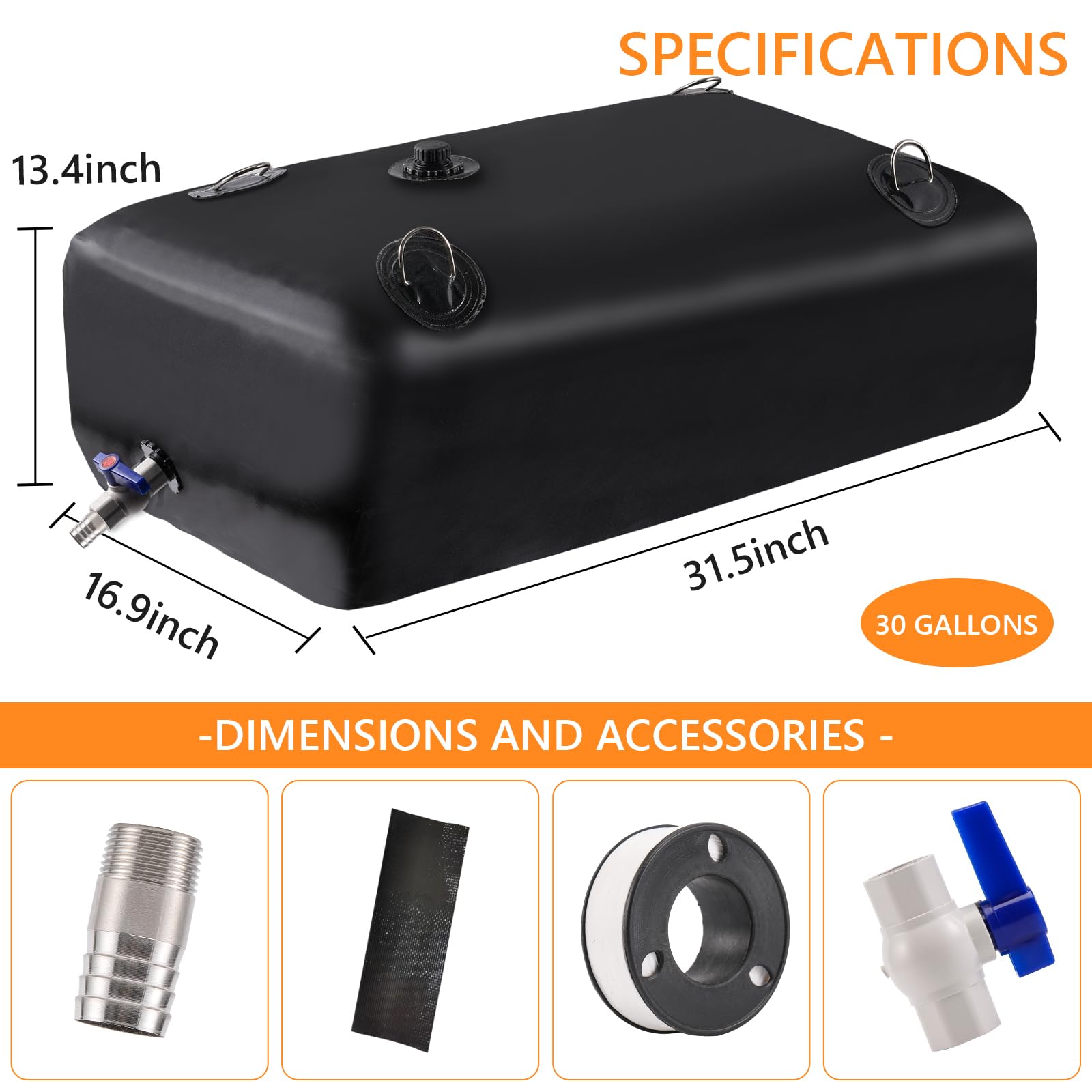 Rodelna hose kit included for convenient filling and dispensing.