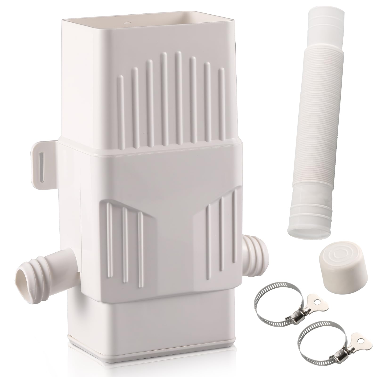 Rodelna rainwater diverter assembly demonstrating a durable, leak-free setup for efficient rain capture