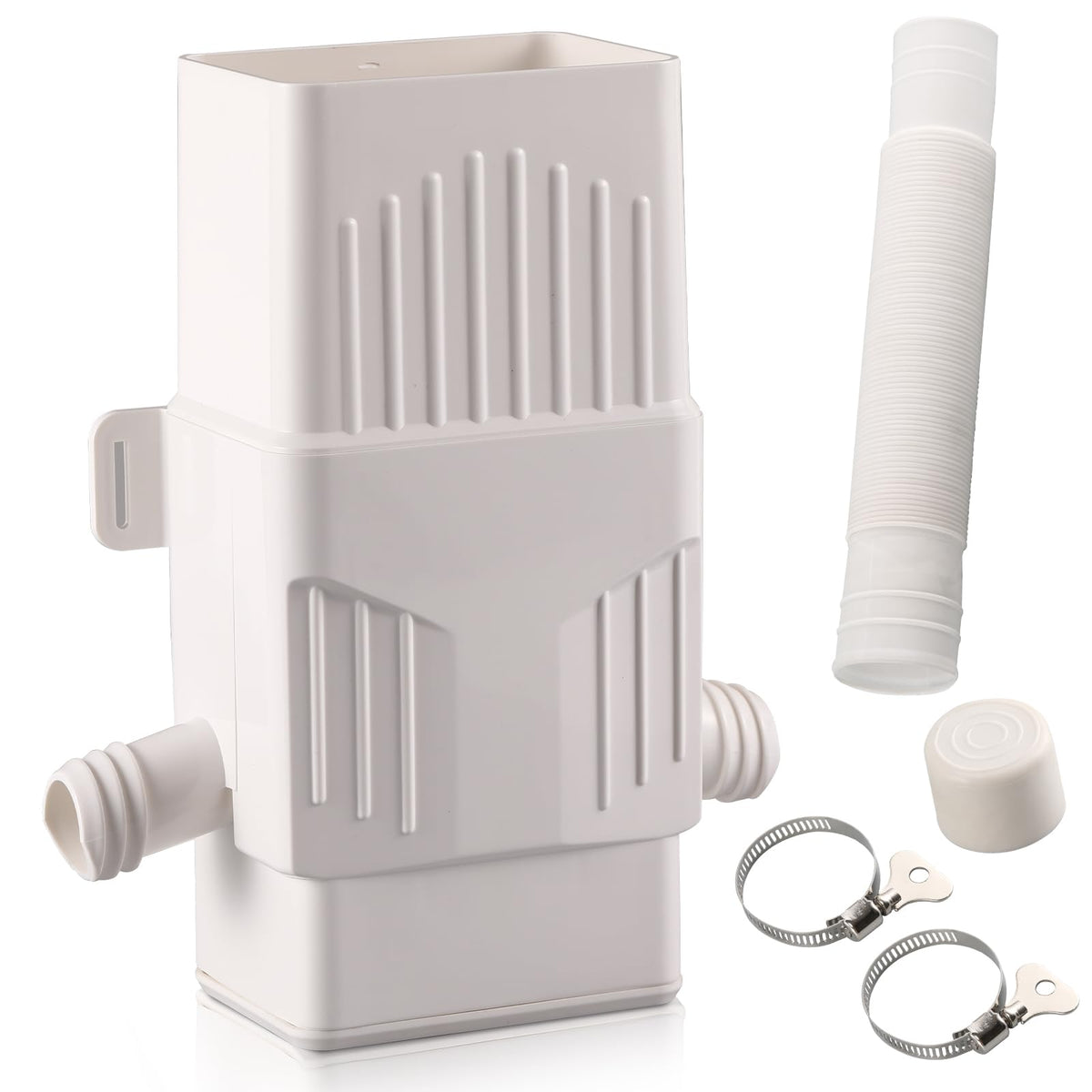 Rodelna rainwater diverter assembly demonstrating a durable, leak-free setup for efficient rain capture